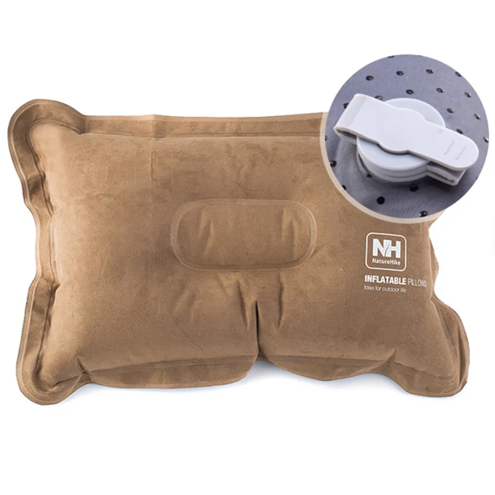 Sales Promotion Mini Travel Pillow Ultralight Portable Air Inflatable Suede Outdoor CampingTravel Soft Pillow Free Shipping