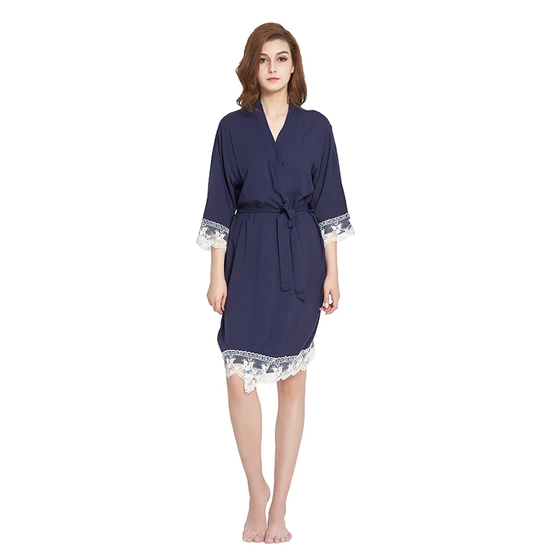 Plain color NO MOQ wholesale satin robe women's pajamas, Navy;can do customer color
Plain color NO MOQ wholesale satin robe women's pajamas, Navy;can do customer color
