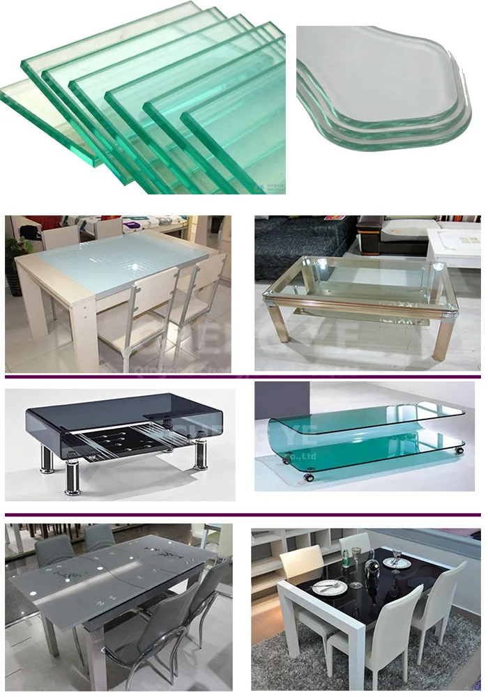 Cheap Thick 12mm 15mm Toughened Tempered Glass Price For Table Top