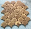 Wholesale Natural Wood Parquet Style Fan Shaped Mosaic Tile For Floor Wall Decoration