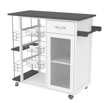 Modern Wooden Kitchen Trolley With Pvc Top Buy Kitchen Cabinet