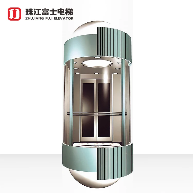 Fuji elevator lifts elevator hotel AC Drive Type Sightseeing Glass panoramic glass lift