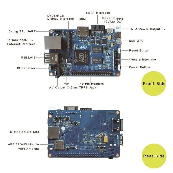 Banana Pi BPI-M1+ with WiFi on board can run Android 4.4,linux system better than Raspberry Pi 2