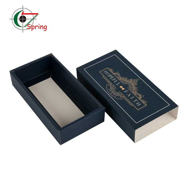 logo custom printed drawer type collapsible retailer paper box