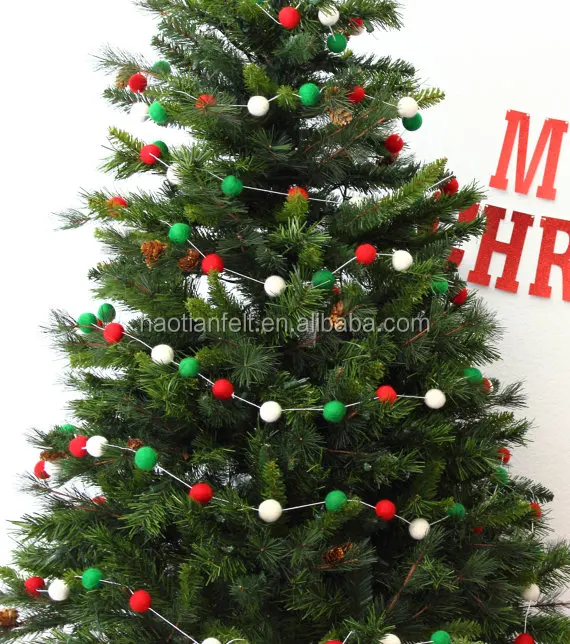 christmas festival felt ball christmas garlands