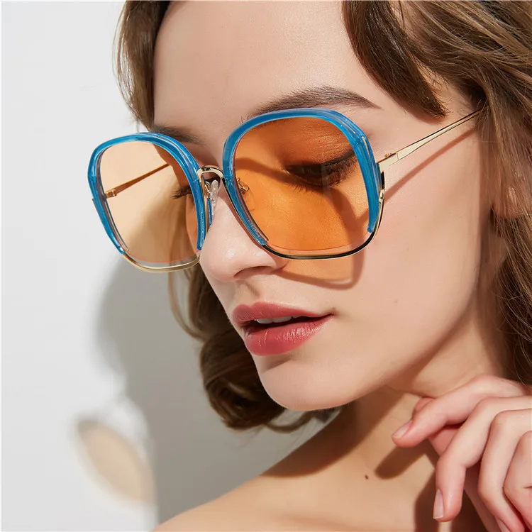 2019 Fashion Square Sunglasses Women Oversized Ocean Lenses Half Sunglasses, Mix color or custom colors
2019 Fashion Square Sunglasses Women Oversized Ocean Lenses Half Sunglasses, Mix color or custom colors