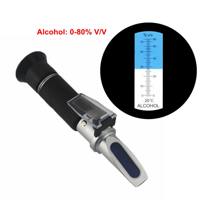 0-80%Alcohol Refractometer for spirits Liquor Brewing Alcohol Content Meter  Tester Alcohol Concentration Detector Measuring tool - AliExpress