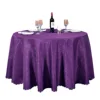 Wholesale table linens 132 inch dark purple round table cloth table cover