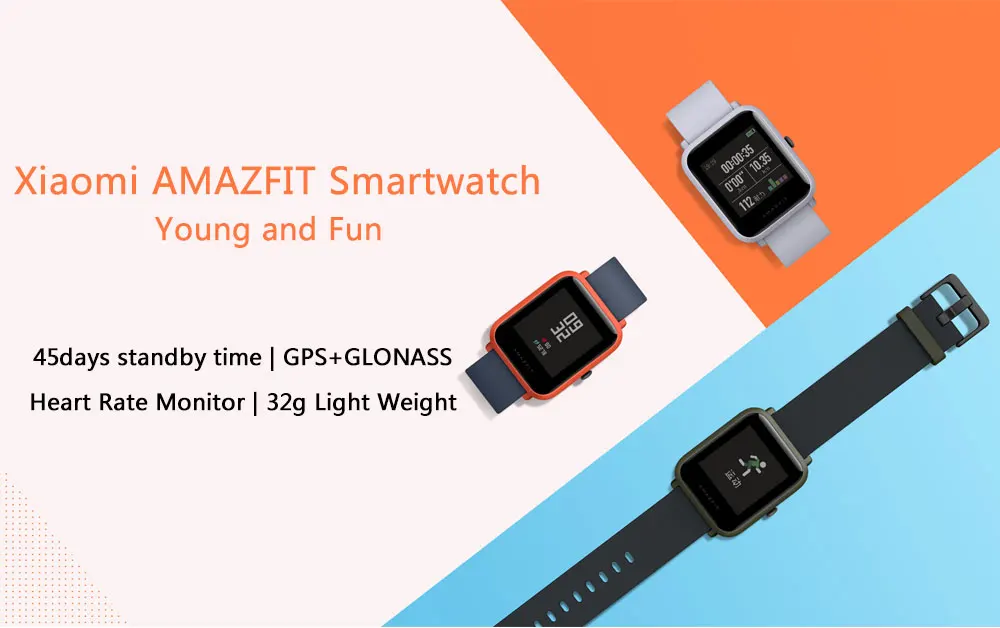 Original Xiaomi Huami Amazfit Youth Smart Bip Bit Face GPS Fitness Tacker Heart Rate Monitor IP68 Waterproof English Version (1)