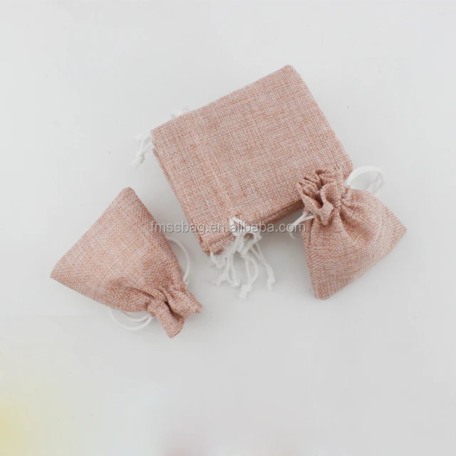 cotton and linen gift bags drawstring jute muslin bags burlap