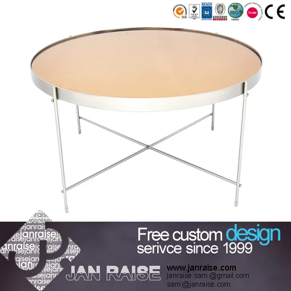 Mirror Stainless Steel Round Europe Coffee Table