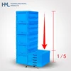 Custom size logistics turnover blue collapsible stacking industrial storage returnable foldable plastic crate