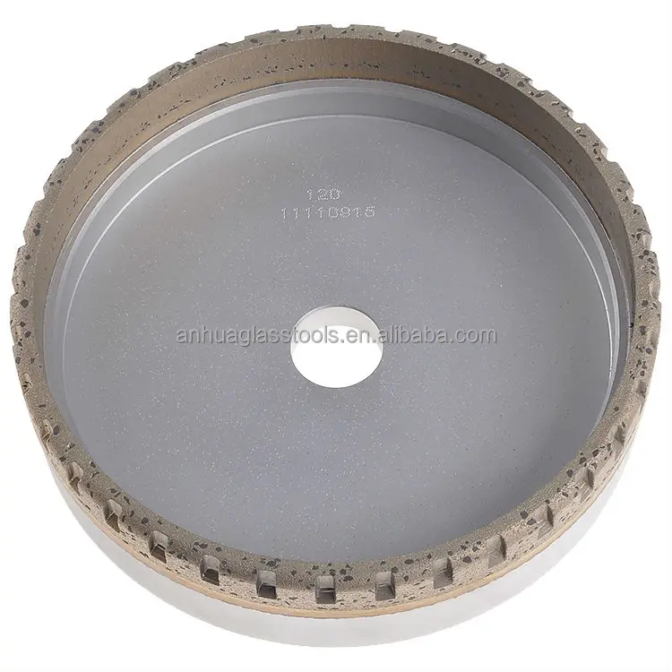 wheelc, 4. glass diamond grinding wheel on beveling m/c, o/s, pos.