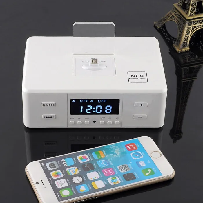 All In One Gadgets Alarm Clock FM Radio Blue tooth Speaker MP3 Player Charging Docking Stations
All In One Gadgets Alarm Clock FM Radio Blue tooth Speaker MP3 Player Charging Docking Stations