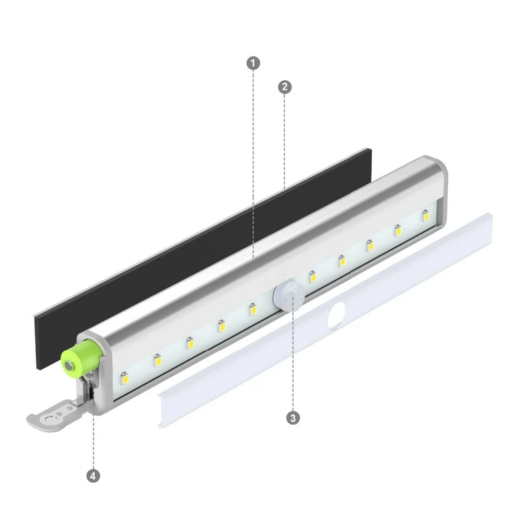 4AAA battery wardrobe led night light with infrared motion sensor wireless led closet lights8