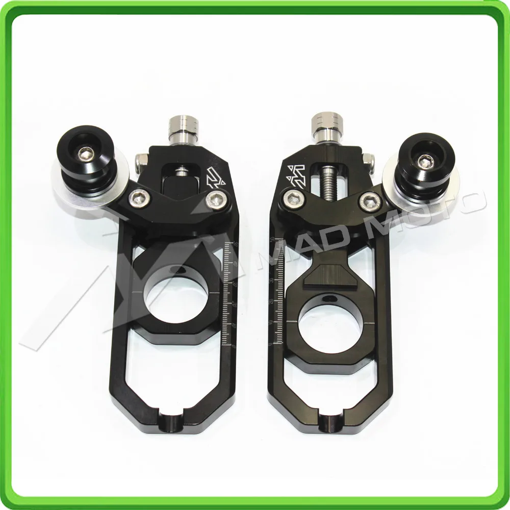 Motorcycle Chain Tensioner Adjuster with spool kit for Yamaha FZ1 2006 2007 2008 2009 2010 2011 2012 2013 2014 2015 Black (1)