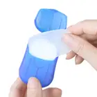 20 Pcs Outdoor Travel Bath Tablets Portable Hand Washing Small Sheet Paper Soap