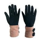 The Latest Fashion long cuff warm cashmere woolen gloves for ladies daily life