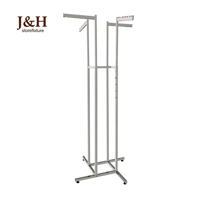 Store Clothing Display Adjustable Height Heavy Duty Chrome 4 Way Commercial Clothes Rack, (silver)chrome
Store Clothing Display Adjustable Height Heavy Duty Chrome 4 Way Commercial Clothes Rack, (silver)chrome