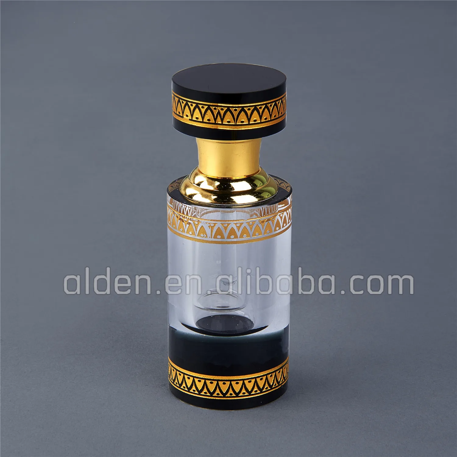 3ml round black empty luxury custom crystal perfume bottle