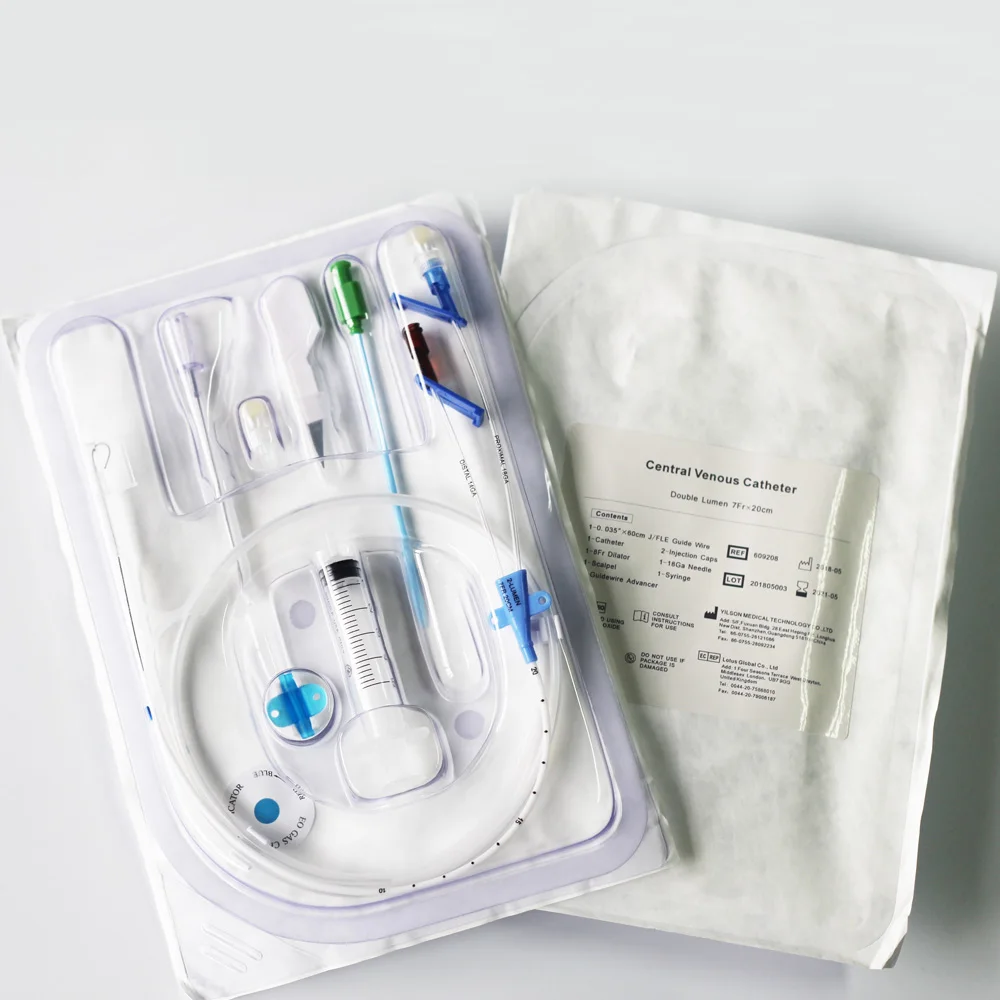 disposable triple lumen central venous catheter