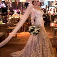 Modern Beauty Luxury Long Sleeves Bridal Wedding Dress 
Modern Beauty Luxury Long Sleeves Bridal Wedding Dress