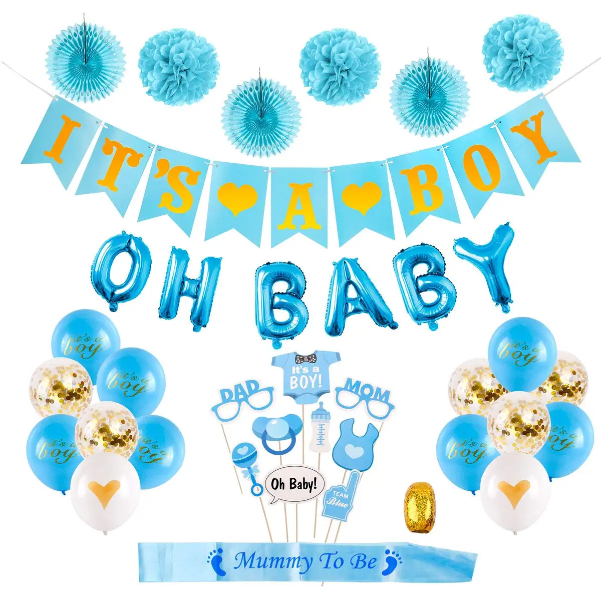 baby shower blue boyit is a boy banner for baby shower 1st