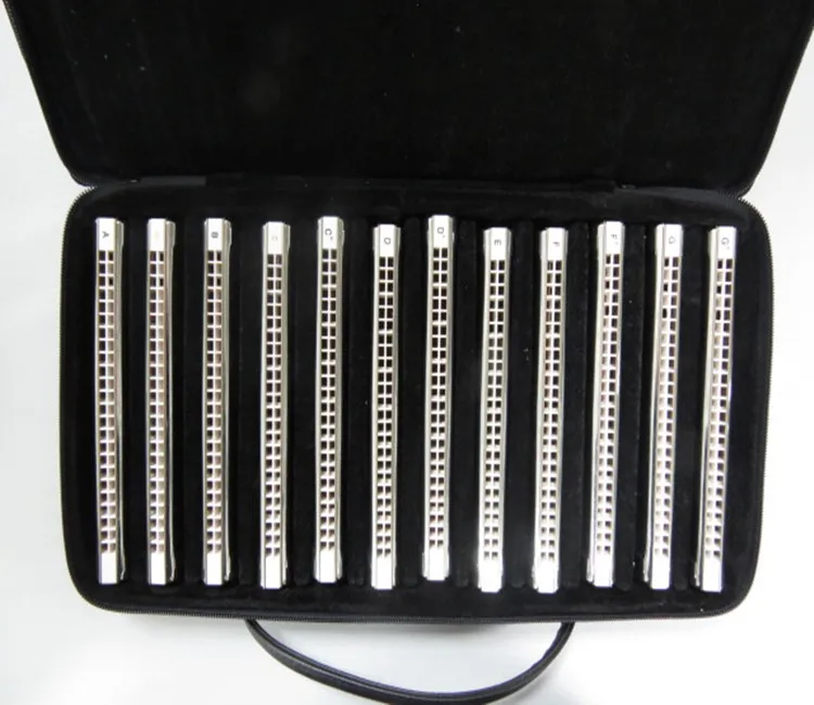 T2406S EASTTOP professional musical instruments 24 hole harmonica set in canvas box, Silver
T2406S EASTTOP professional musical instruments 24 hole harmonica set in canvas box, Silver