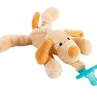 Baby Animal Pacifier Holder Stuffed Animal Soft Plush Toy Detachable