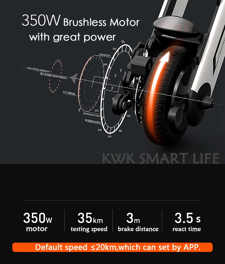 Discount 10inch COSWHEEL A-ONE X PRO 40KM Foldable Electric Scooter Portable Mobility Scooter  Adults Electric Bicycle with app 3