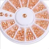 6mm mix color round oil painting flat back ceramic half pearl for clothes nail art