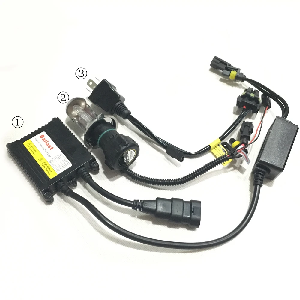 SKYJOYCE 1 set 35W bixenon H4 lamp bulb 4300K 6000K 8000K 5000K yellow 3000K H4 bi-xenon hid kit motor car headlight accessories (3)