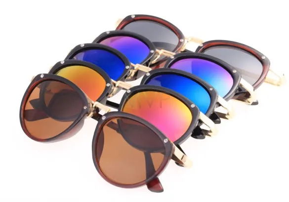 Super Popular 2015 Women Polarized Retro Vintage Oval Plastic Frame Lens Sunglasses Summer Sun Glasses For Lady 36
