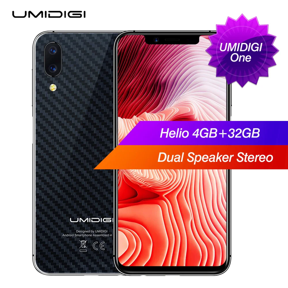 UMIDIGI ONE 5.9" Full-Surface Mobile Phone Android 8.1 P23 Octa Core 4GB 32GB Smartphone 12MP + 5 Million Dual 4G Mobile Phone
UMIDIGI ONE 5.9" Full-Surface Mobile Phone Android 8.1 P23 Octa Core 4GB 32GB Smartphone 12MP + 5 Million Dual 4G Mobile Phone