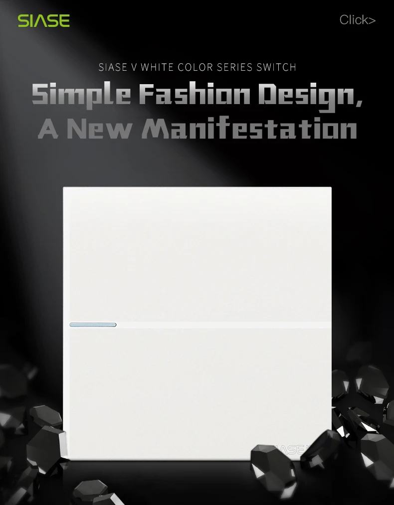 OEM Home Mounted 10A 250V Power electrical wall 1 gang 1 way switch