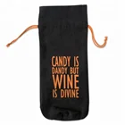 Shopping Bag Bottle Cotton Halloween Reusable Drawstring Gift Bag