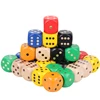 custom large small colored digital wooden playing game dice tower toy for drinking and housework
