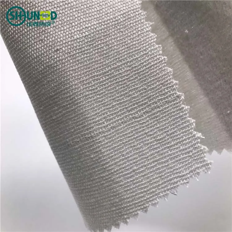 China wholesale 100% polyester wool single side brushed double side brushed plain weave woven precutting necktie tie interlining