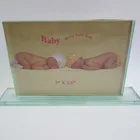 clear glass picture frame, two sides photo frame, moving picture frame