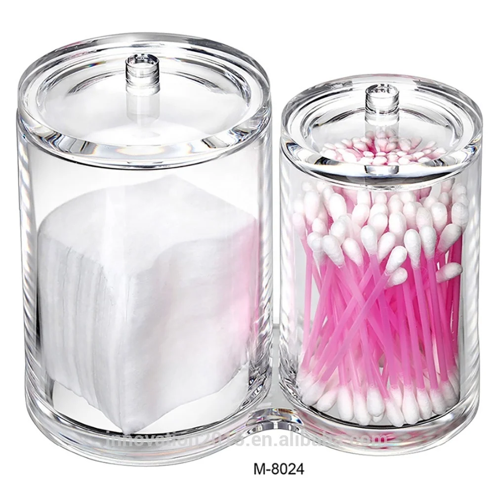 High quality plastic clear Makeup Cotton swabs tank Cosmetic Containers Acrylic Makeup Organizer with lid, Clear or customized
High quality plastic clear Makeup Cotton swabs tank Cosmetic Containers Acrylic Makeup Organizer with lid, Clear or customized