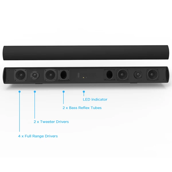 

3D Surround soundbar in Home Theatre System speaker Bluetooth wall-mountable speakers AUX in/3.5mm in/USB, N/a