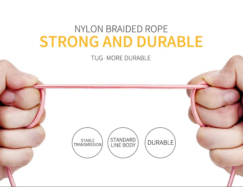 2.4A Current 3 in 1 Charging Sync Data Nylon Braided Micro USB Cable - ANKUX.COM