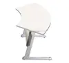 Round Aluminum Legs Folding Office Table Meeting Room Table With Wheel For 4 Person HD02D-S