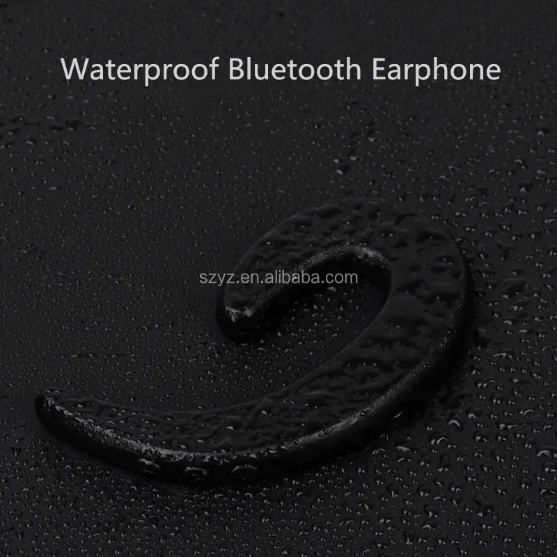 Single Wireless earhook earphone bone conduction headphones No Ear Plugs Headset with Microphone - ANKUX.COM
