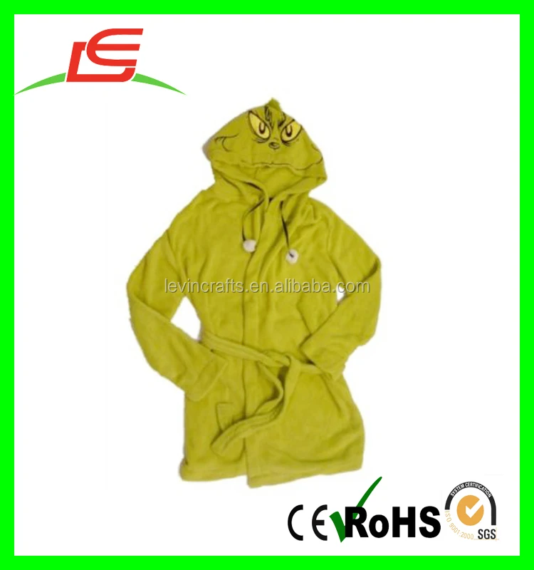 LE B0122 new hot sell design Grinch Robe Plush Pajamas