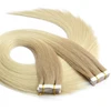 100 remy russian hair extension double sided tape hair