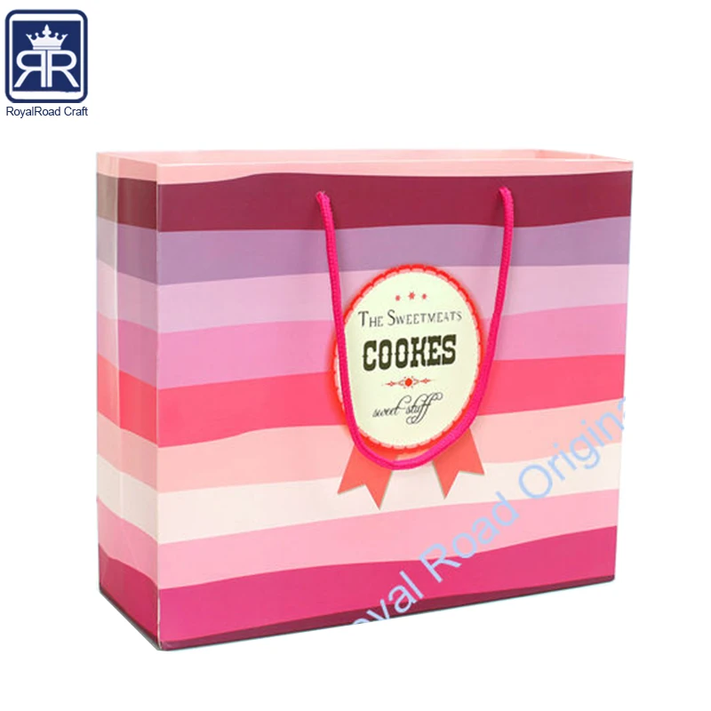 colored paper bag for cookies and candy package