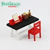 Simple Doll House Wooden Custom Miniature Elegant Doll House Chair And Desk