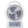 12 inch ac dc solar rechargeable box electric fan with led light