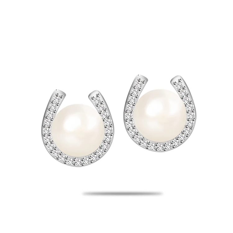 Latest design 925 sterling silver jewelry zircon freshwater pearl earring, Silver pearl earring
Latest design 925 sterling silver jewelry zircon freshwater pearl earring, Silver pearl earring